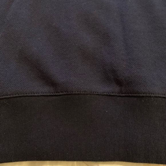 J. Crew Dark Navy Knit Top with White Lace Collar & Wrists Size XXL - Picture 10 of 11